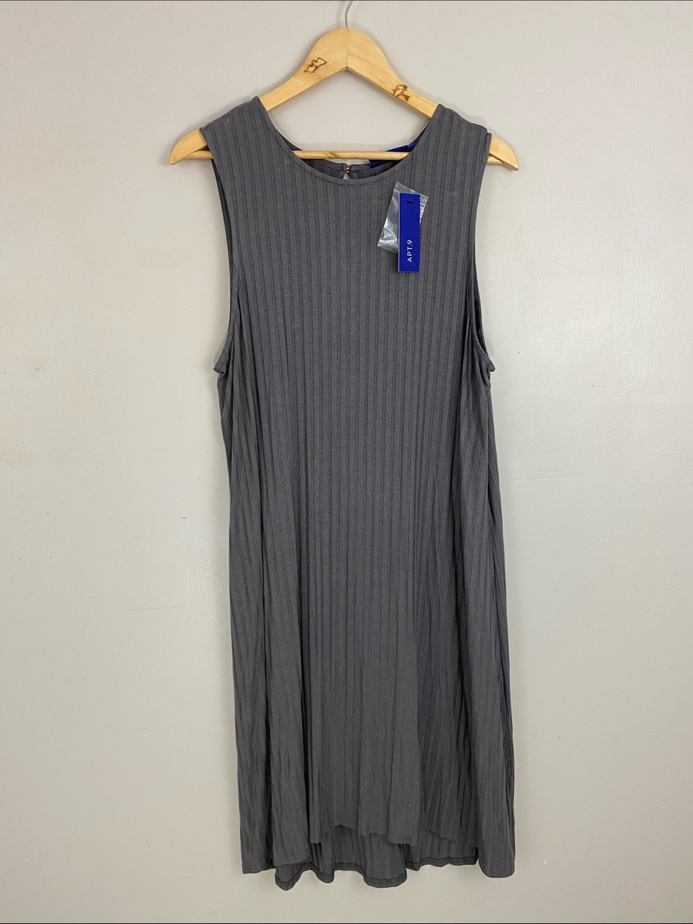 Kohl's Sleeveless Ribbed Midi Dress - Charcoal Gray